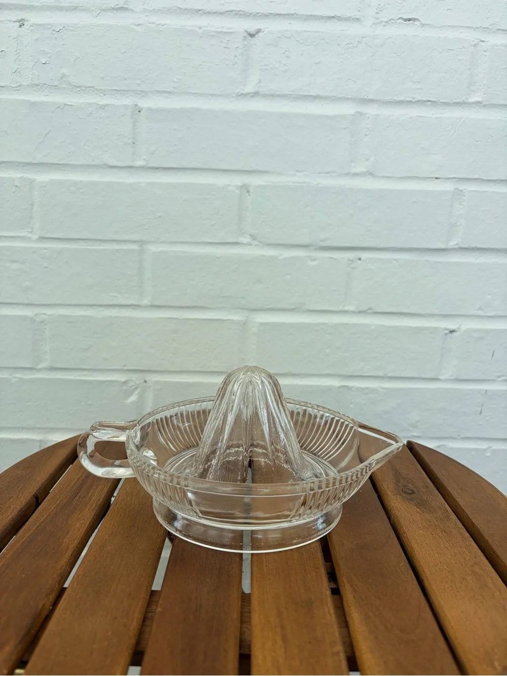 Clear Glass Citrus Juicer Reamer
